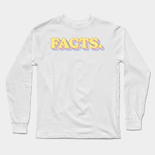 Facts Light Colors Retro Long Sleeve T-Shirt